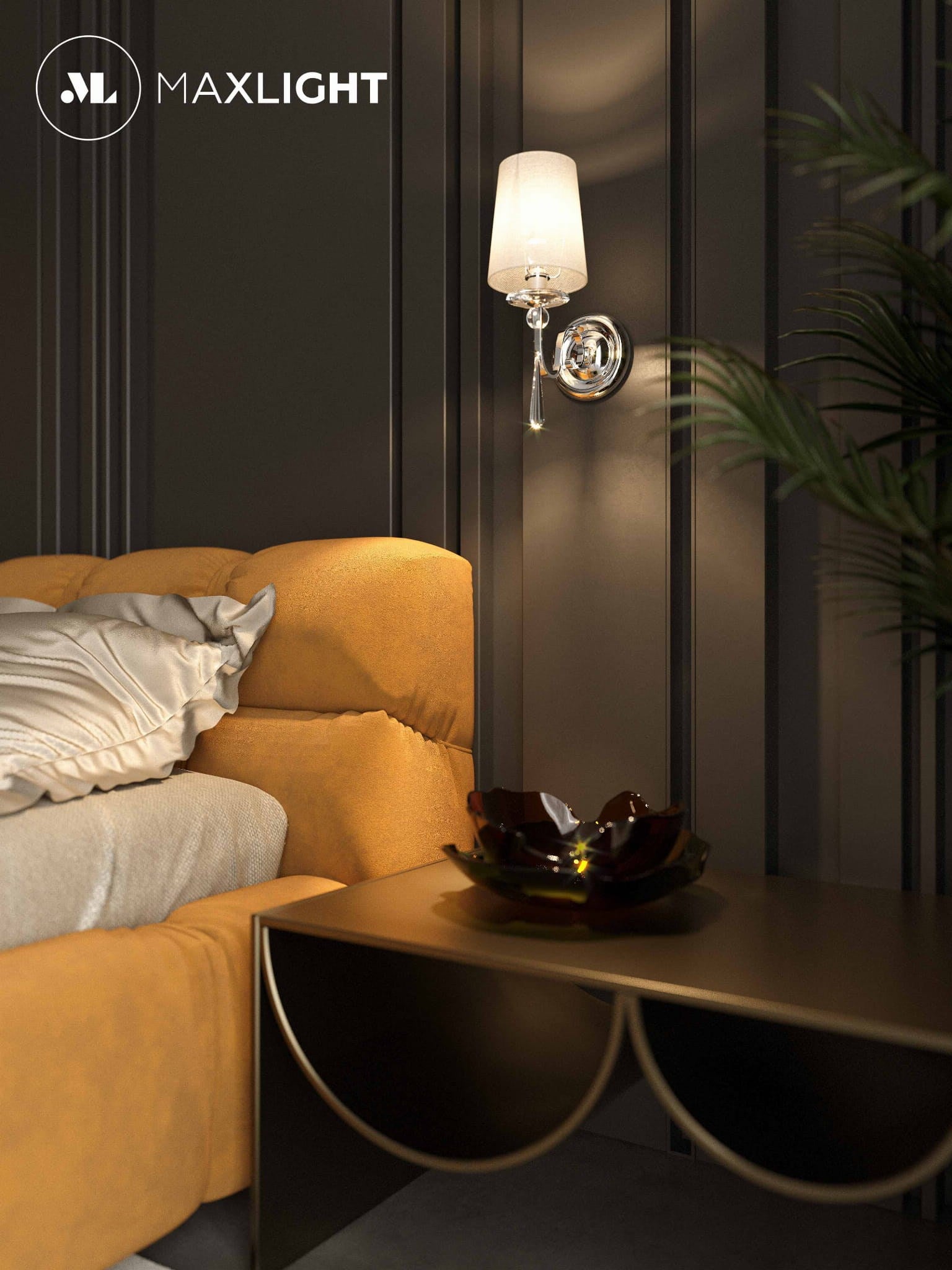 LAMPA KINKIET CHARLOTTE CHROM OD MAXLIGHT W0067