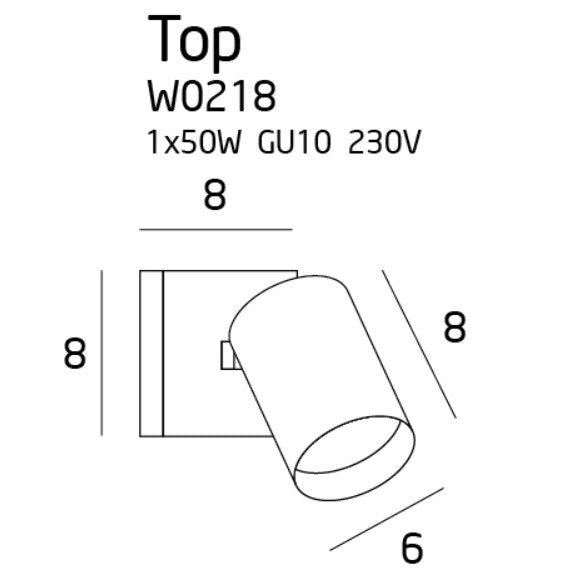 LAMPA KINKIET TOP BIAŁY OD MAXLIGHT W0218