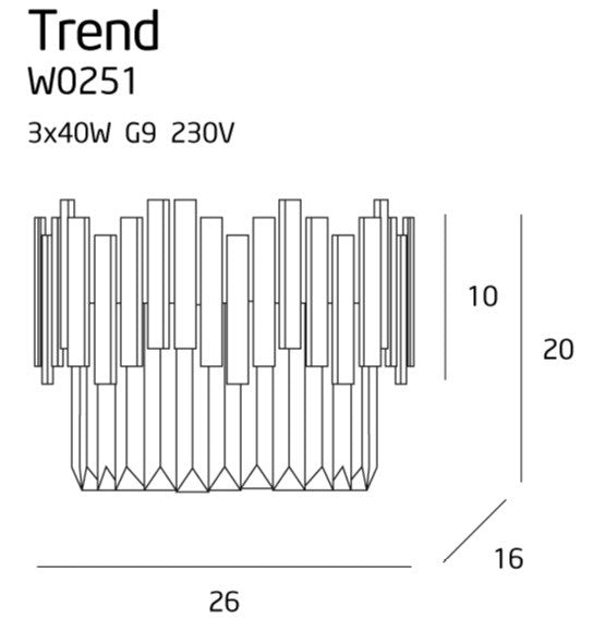 LAMPA KINKIET TREND ZŁOTY OD MAXLIGHT W0251