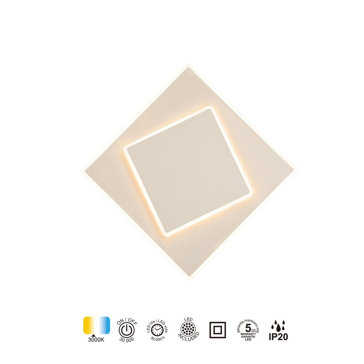 LAMPA ŚCIENNA DAKLA OD MANTRA 6426