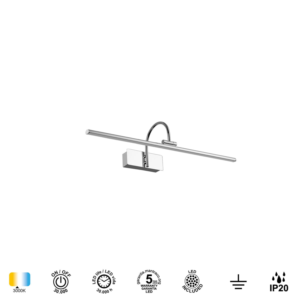 LAMPA ŚCIENNA PARACURU OD MANTRA 6381