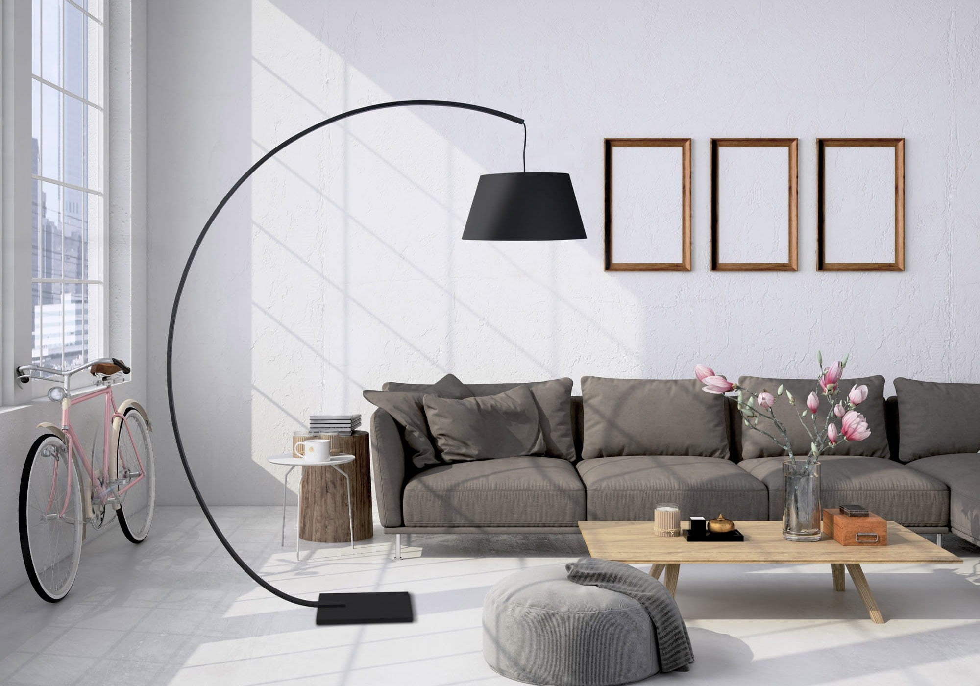 LAMPA PODŁOGOWA CELIA CZARNY OD MAXLIGHT F0046