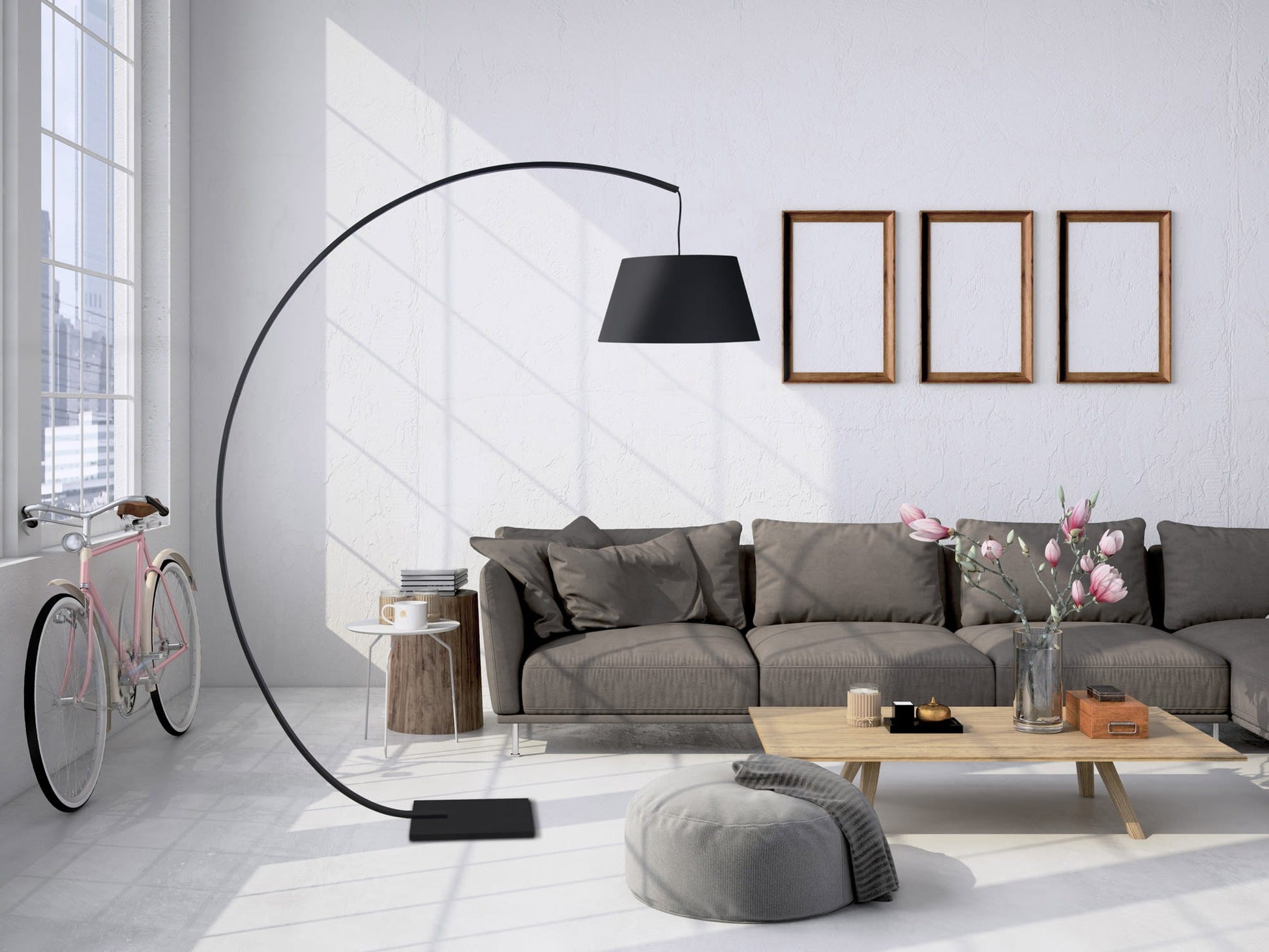 LAMPA PODŁOGOWA CELIA CZARNY OD MAXLIGHT F0046