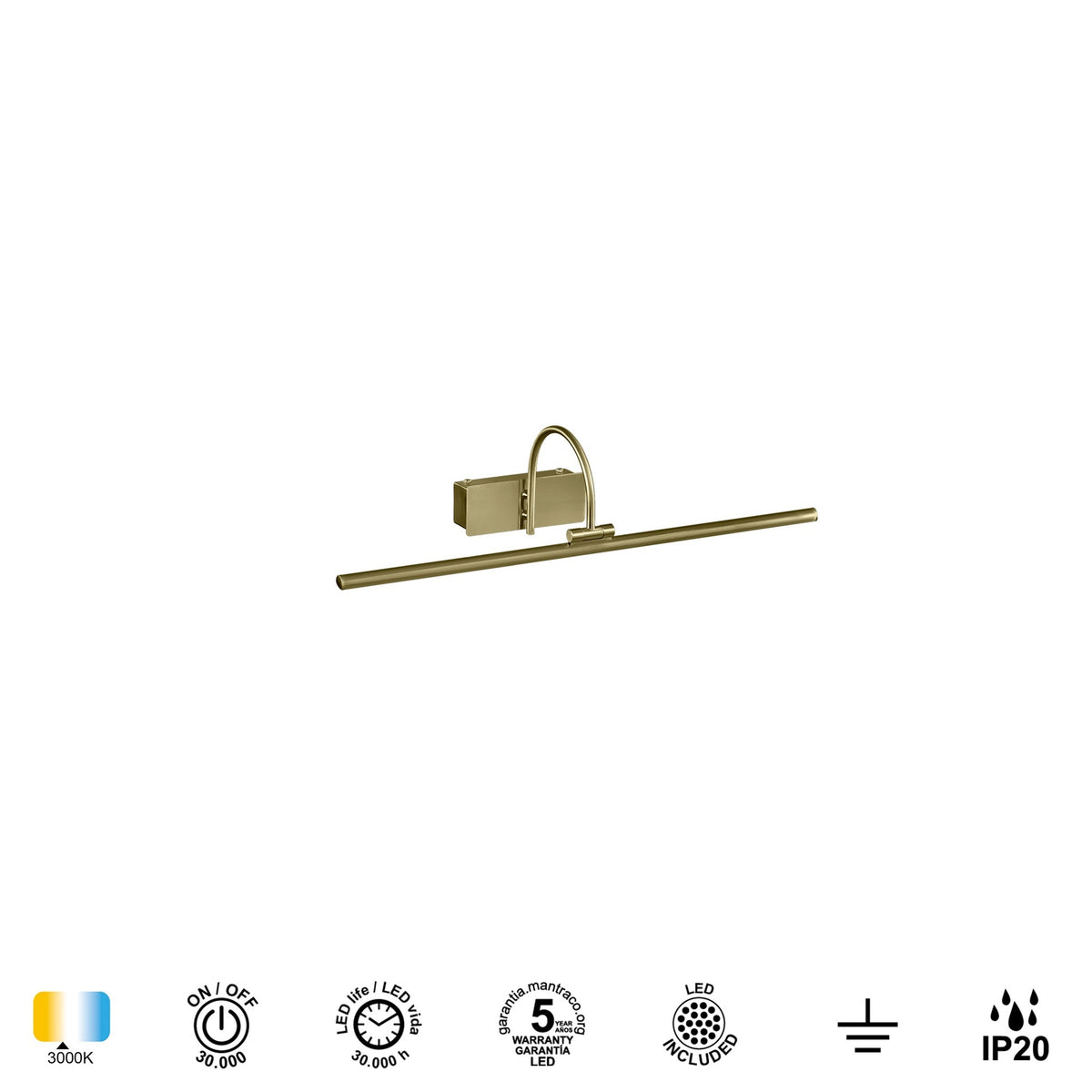 LAMPA ŚCIENNA PARACURU OD MANTRA 6382
