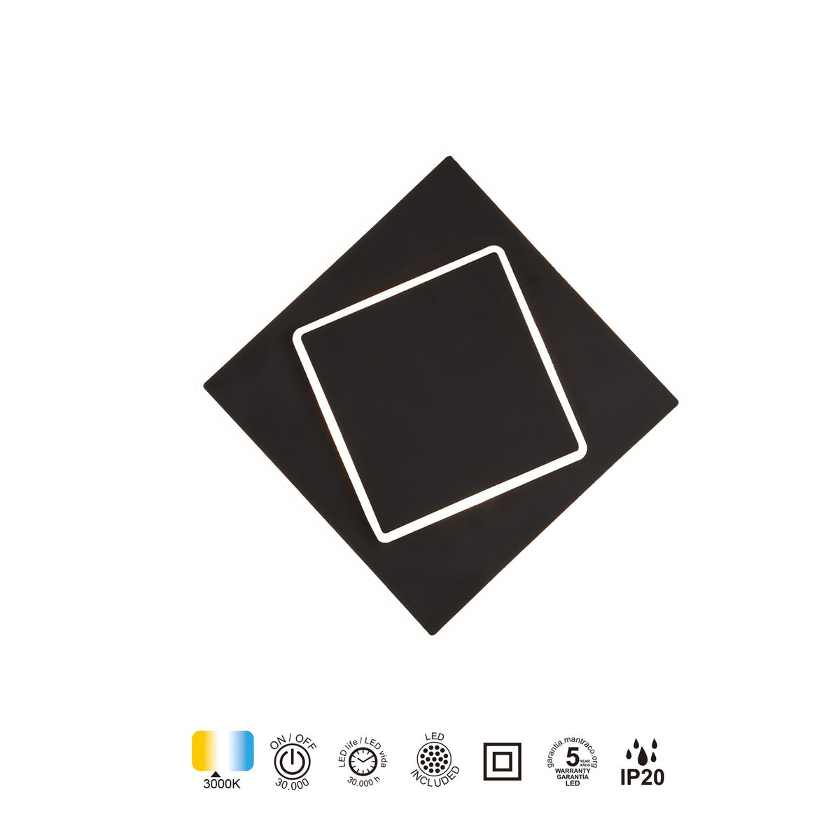 LAMPA ŚCIENNA DAKLA OD MANTRA 6428