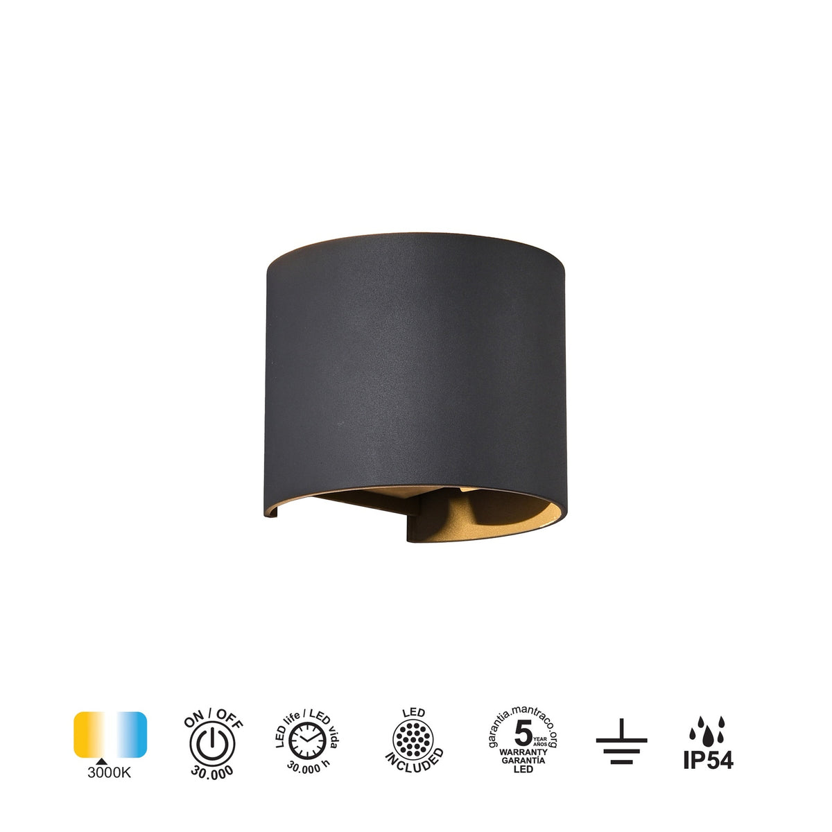 LAMPA ŚCIENNA DAVOS OD MANTRA 6522