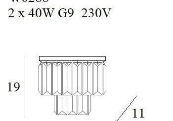 LAMPA KINKIET MONACO ZŁOTY OD MAXLIGHT W0288