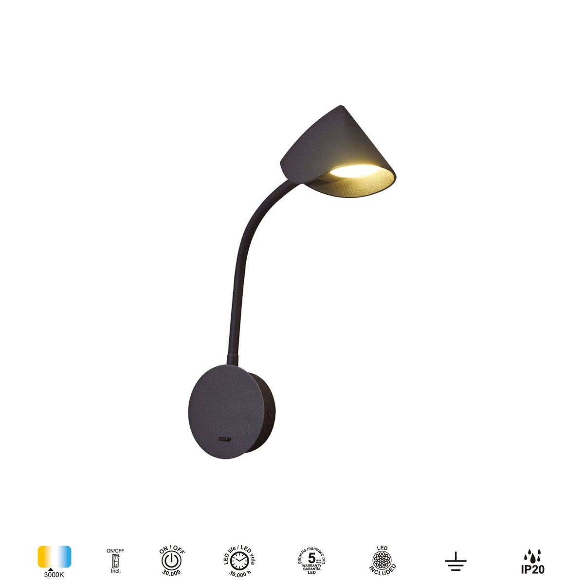 LAMPA ŚCIENNA GOA OD MANTRA 7721