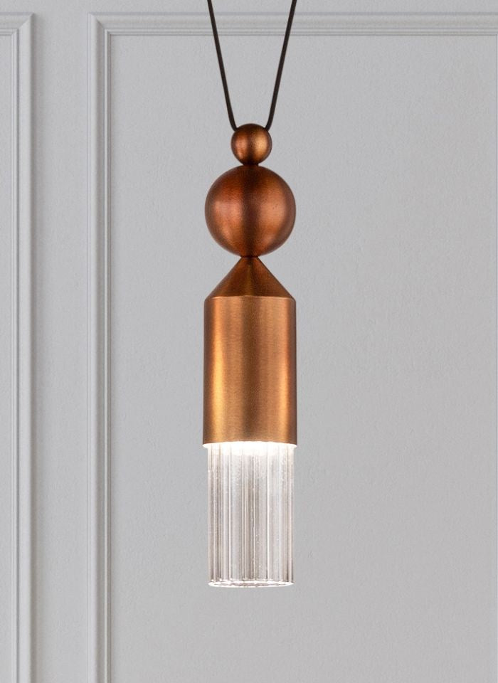 LAMPA WISZĄCA NAPPE N4 MIEDZIANY od MASIERO