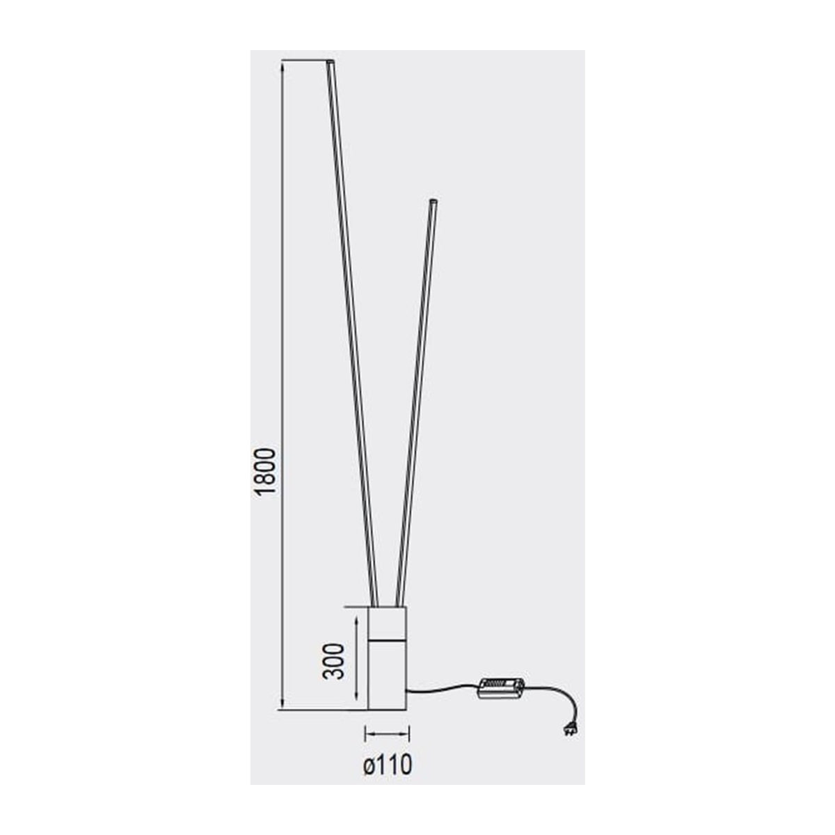 LAMPA PODŁOGOWA VERTICAL OD MANTRA 7345