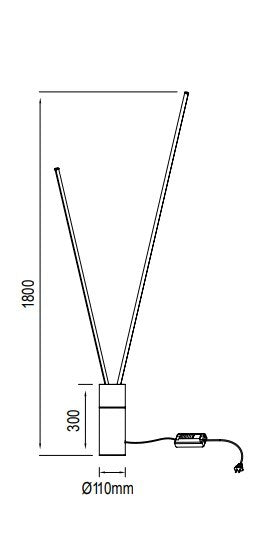 LAMPA PODŁOGOWA VERTICAL OD MANTRA 7345