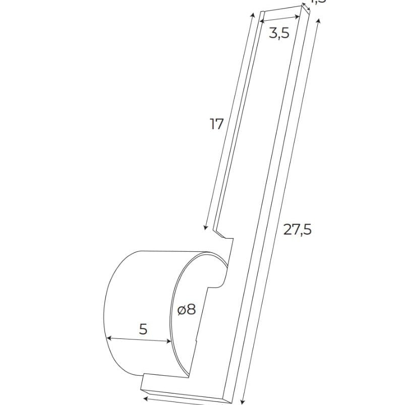 LAMPA KINKIET MERANO CZARNY OD MAXLIGHT W0346