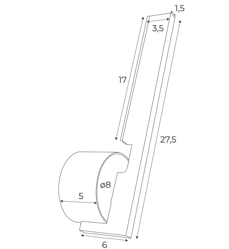 LAMPA KINKIET MERANO CZARNY OD MAXLIGHT W0346