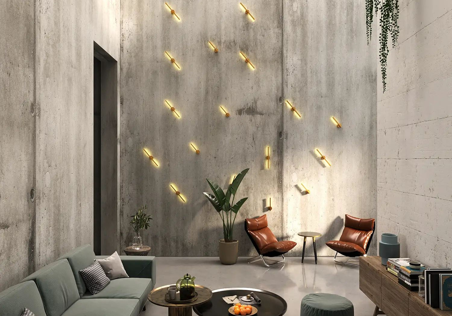 LAMPA KINKIET MERANO ZŁOTY OD MAXLIGHT W0345