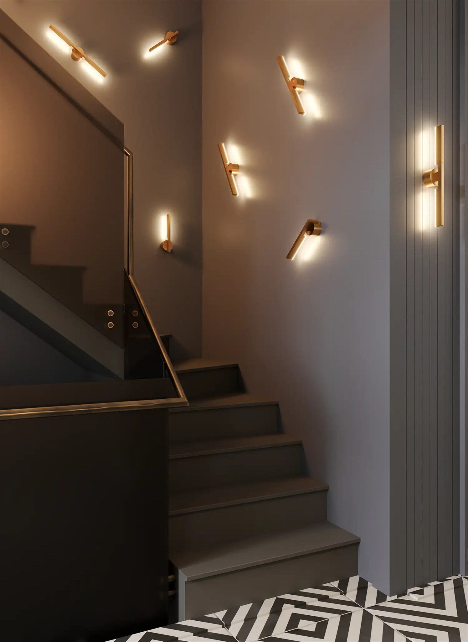 LAMPA KINKIET MERANO ZŁOTY OD MAXLIGHT W0347