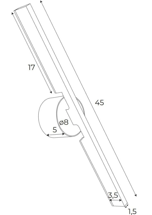 LAMPA KINKIET MERANO ZŁOTY OD MAXLIGHT W0347