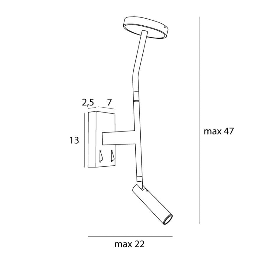 LAMPA  IBIZA CZARNY OD MAXLIGHT W0349