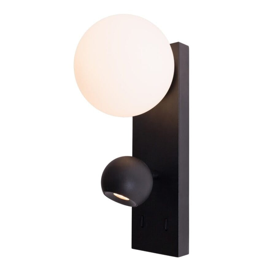 LAMPA KINKIET ATOM CZARNY OD MAXLIGHT W0351