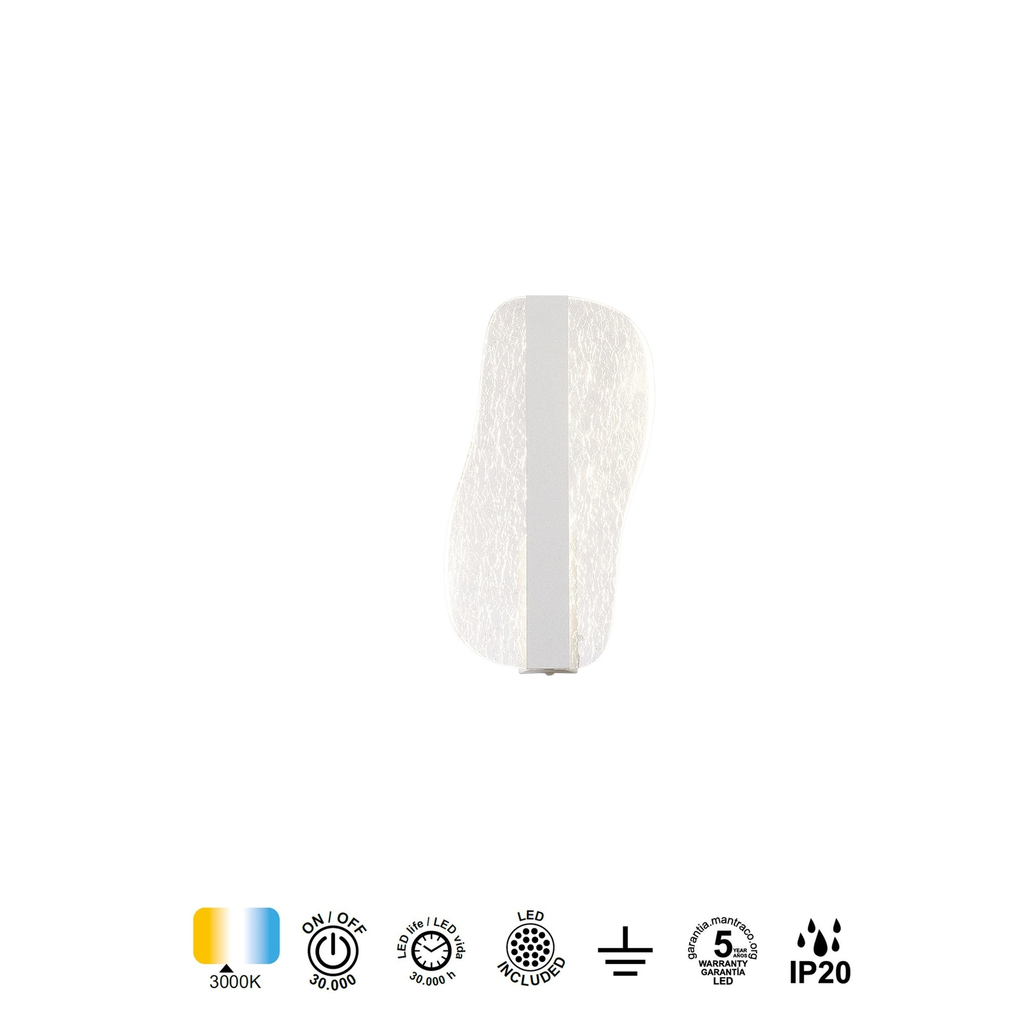 LAMPA ŚCIENNA BIANCA OD MANTRA 7836
