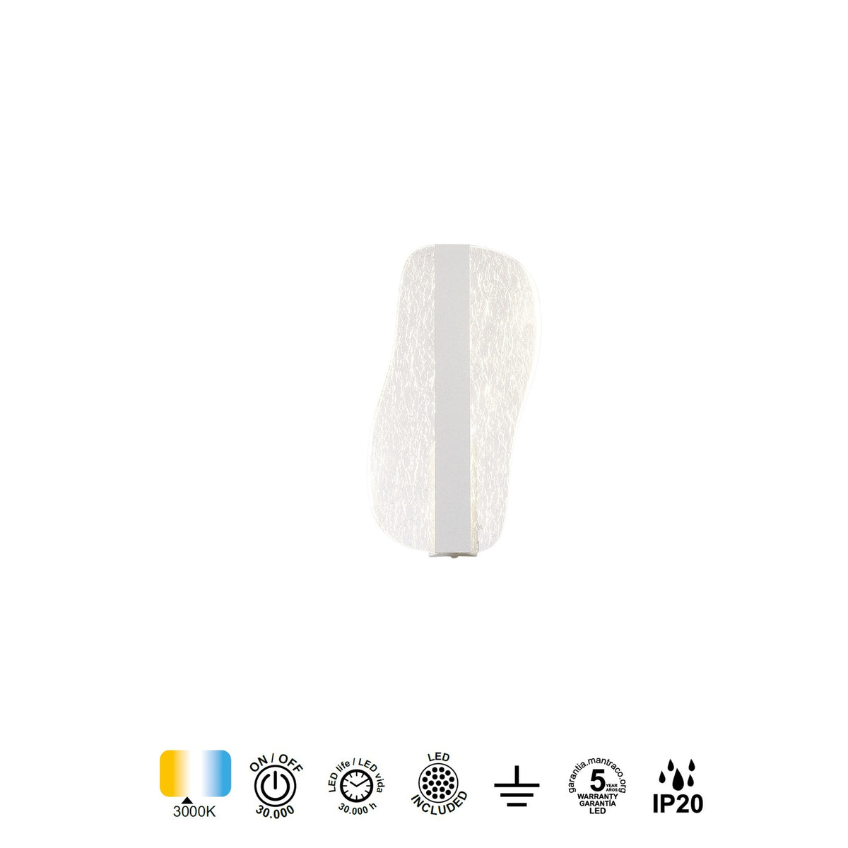 LAMPA ŚCIENNA BIANCA OD MANTRA 7836