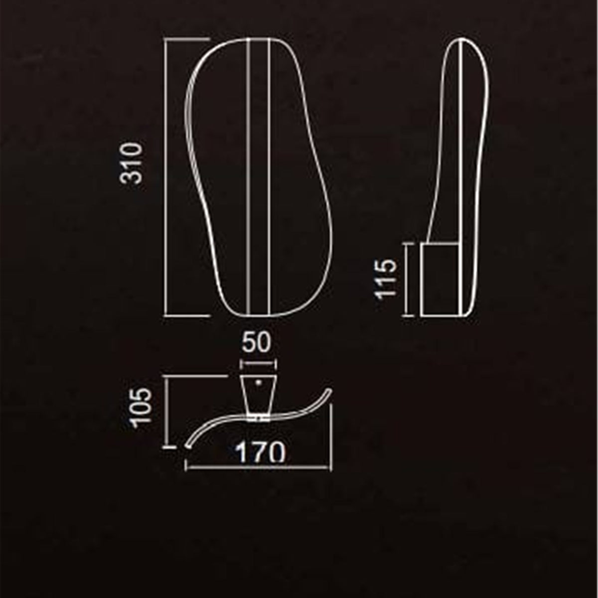 LAMPA ŚCIENNA BIANCA OD MANTRA 7836