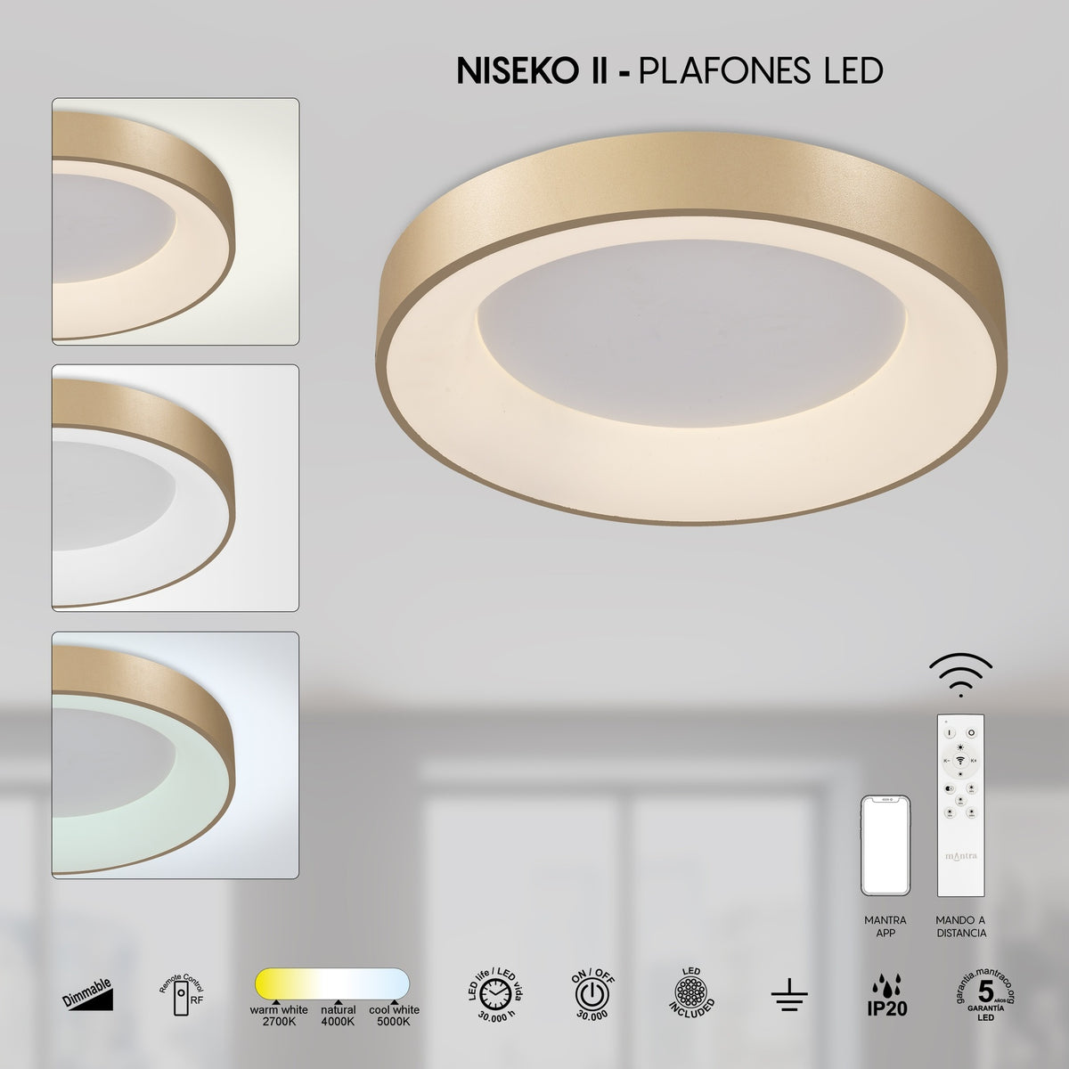 LAMPA SUFITOWA NISEKO II OD MANTRA 8584