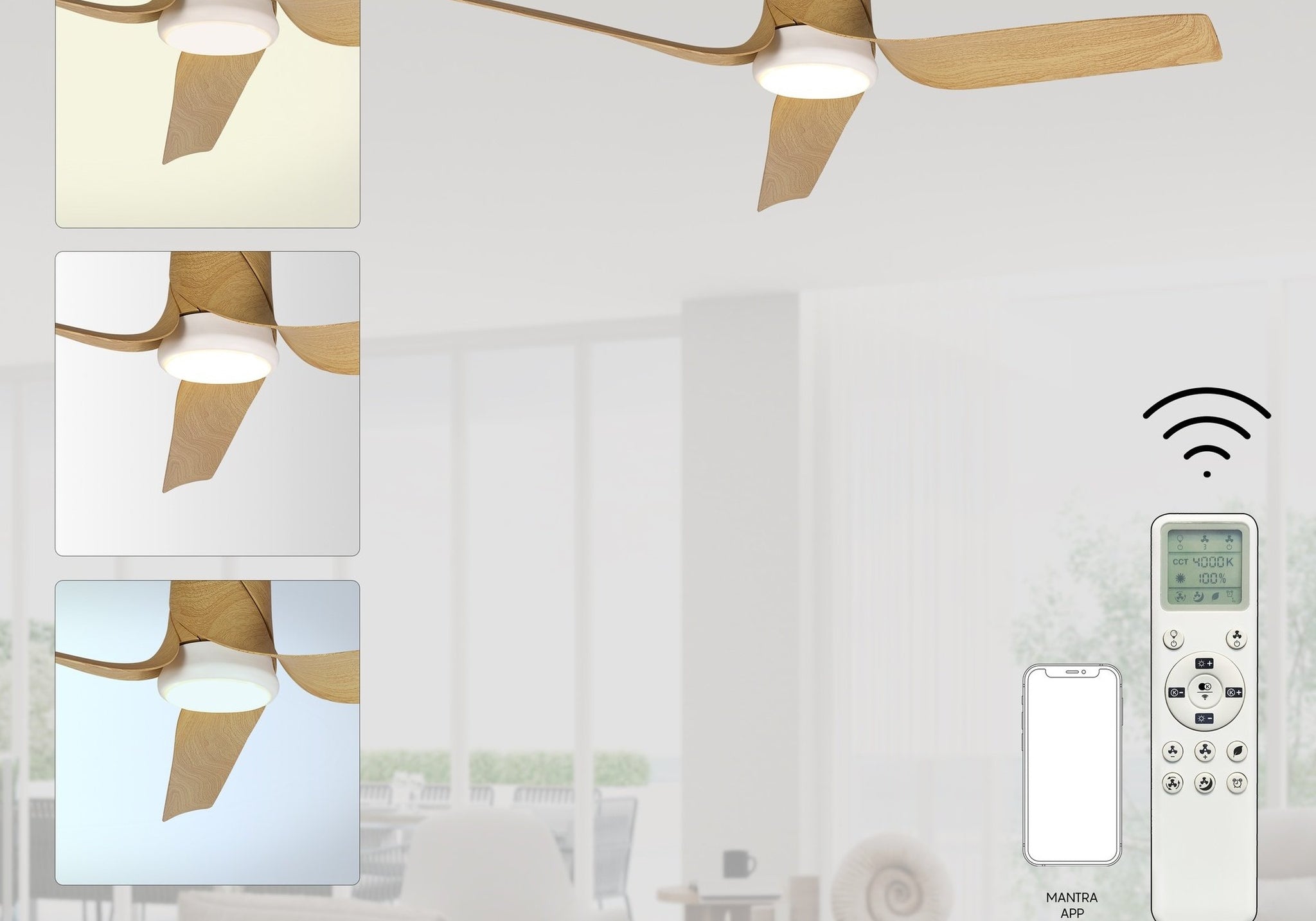 LAMPA WENTYLATOR SUFITOWY USHUAIA OD MANTRA 8719