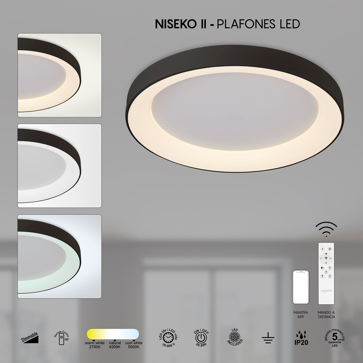 LAMPA SUFITOWA NISEKO II OD MANTRA 8580