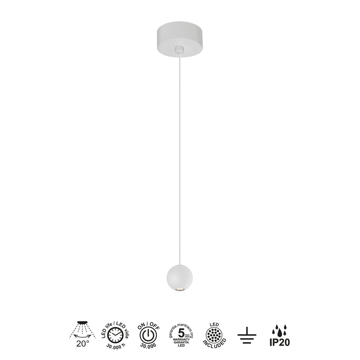 LAMPA WISZĄCA GRUISSAN OD MANTRA 8468