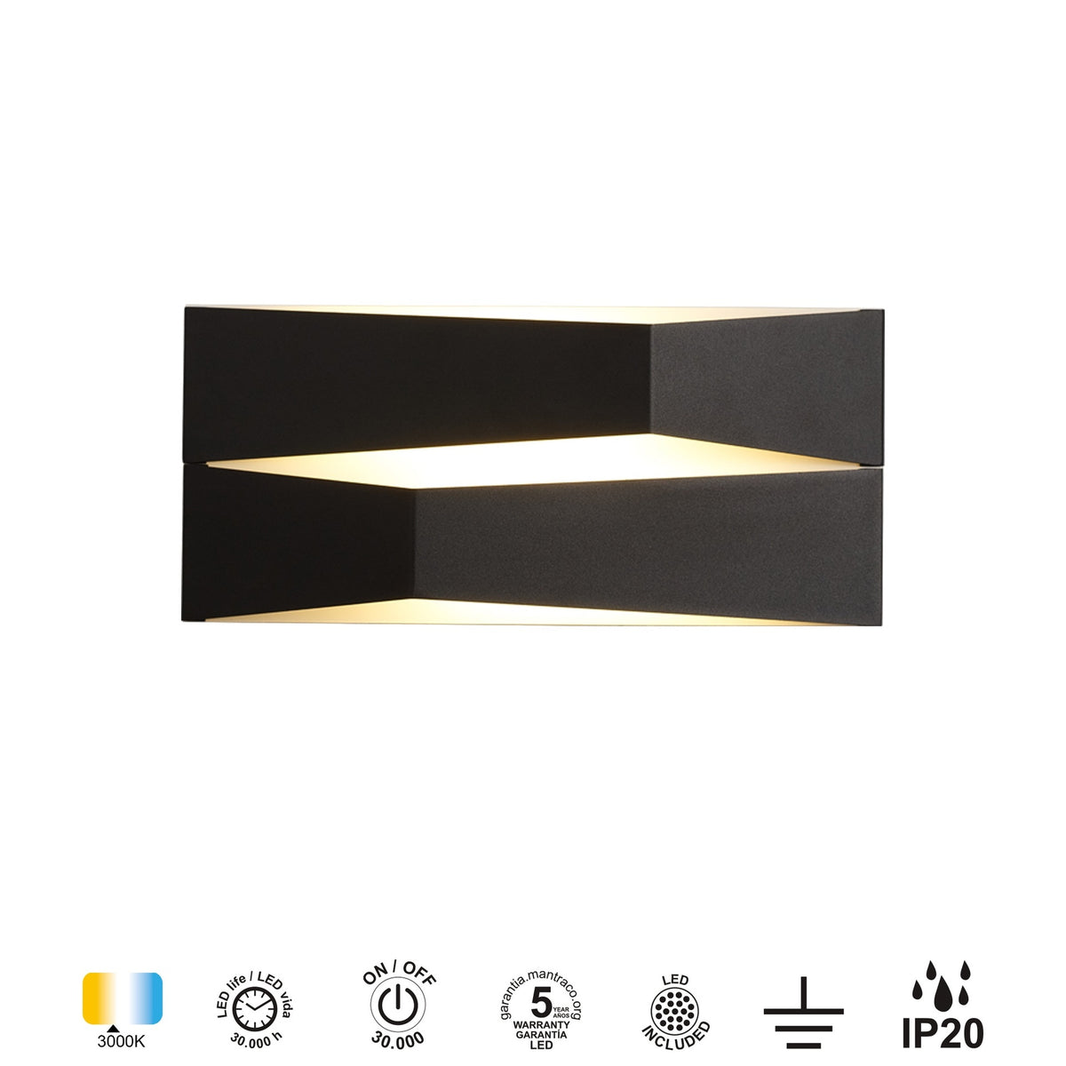 LAMPA ŚCIENNA FUJI OD MANTRA 8159