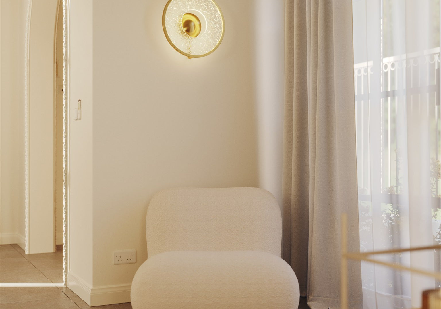 LAMPA KINKIET ALEXIA ZŁOTY OD MAXLIGHT W0406D