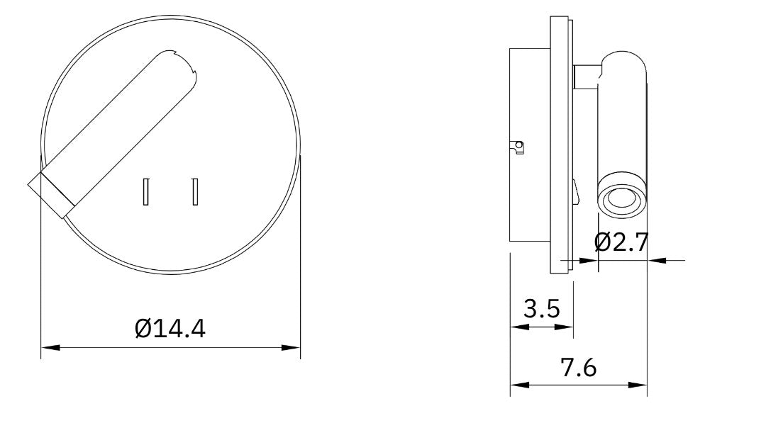 LAMPA KINKIET LUX BIAŁY OD MAXLIGHT W0431
