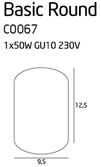 LAMPA PLAFON BASIC BIAŁY OD MAXLIGHT C0067
