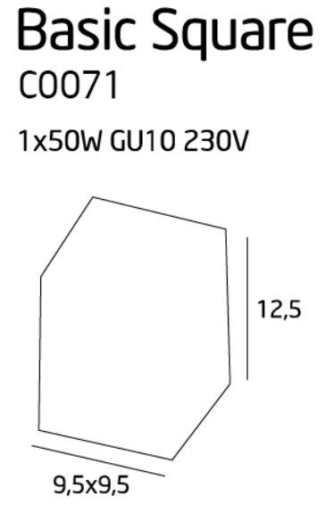 LAMPA PLAFON BASIC CZARNY OD MAXLIGHT C0071
