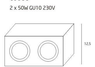 LAMPA PLAFON BASIC BIAŁY OD MAXLIGHT C0088
