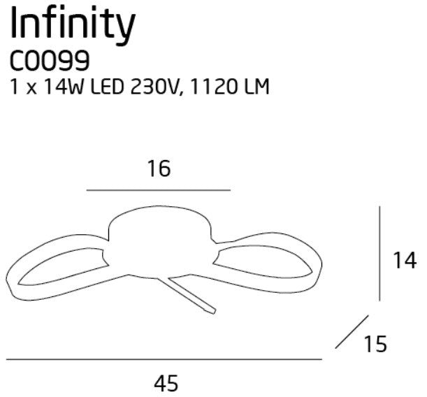LAMPA PLAFON INFINITY CHROM OD MAXLIGHT C0099