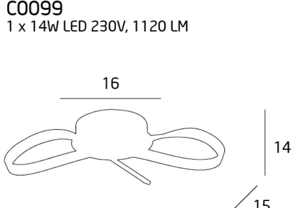 LAMPA PLAFON INFINITY CHROM OD MAXLIGHT C0099