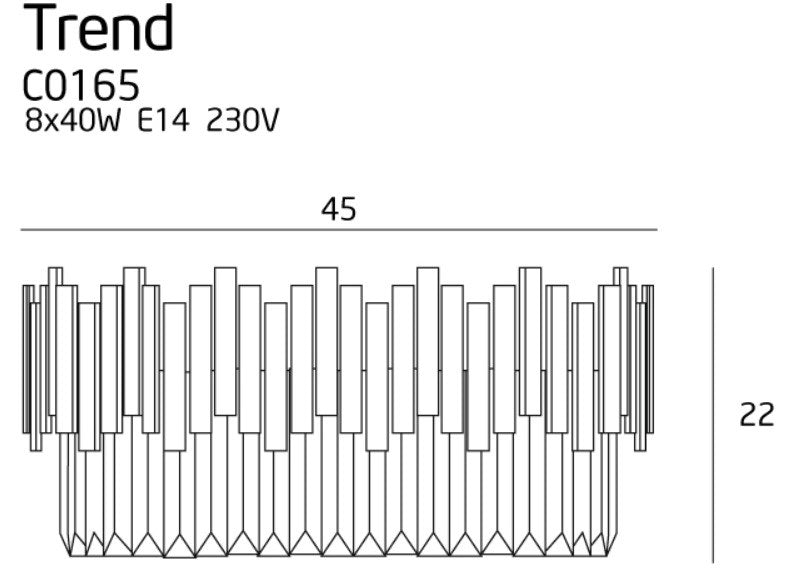 LAMPA PLAFON TREND ZŁOTY OD MAXLIGHT C0165