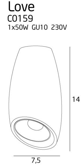 OŚWIETLENIE TECHNICZNE NATYNKOWE LOFE CZARNY OD MAXLIGHT C0159