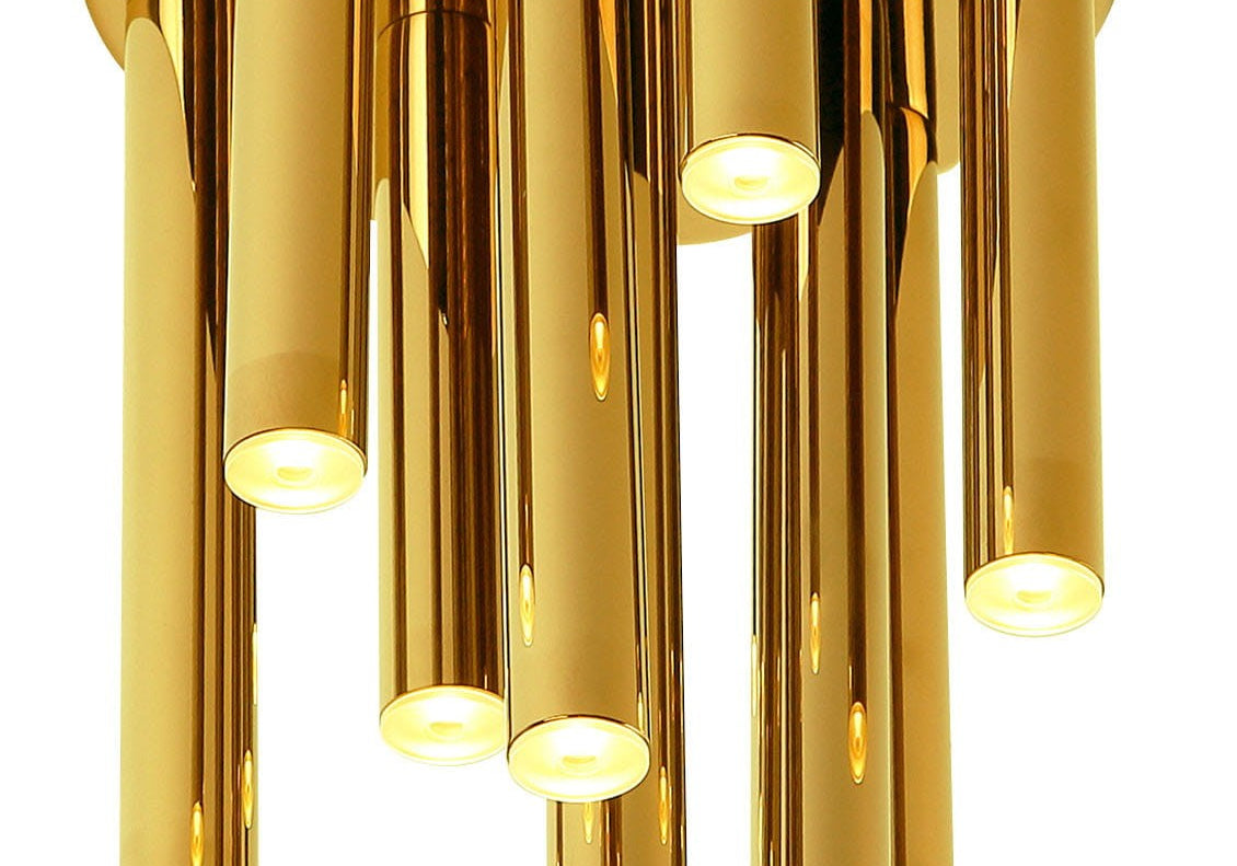 LAMPA PLAFON ORGANIC ZŁOTY OD MAXLIGHT C0197D