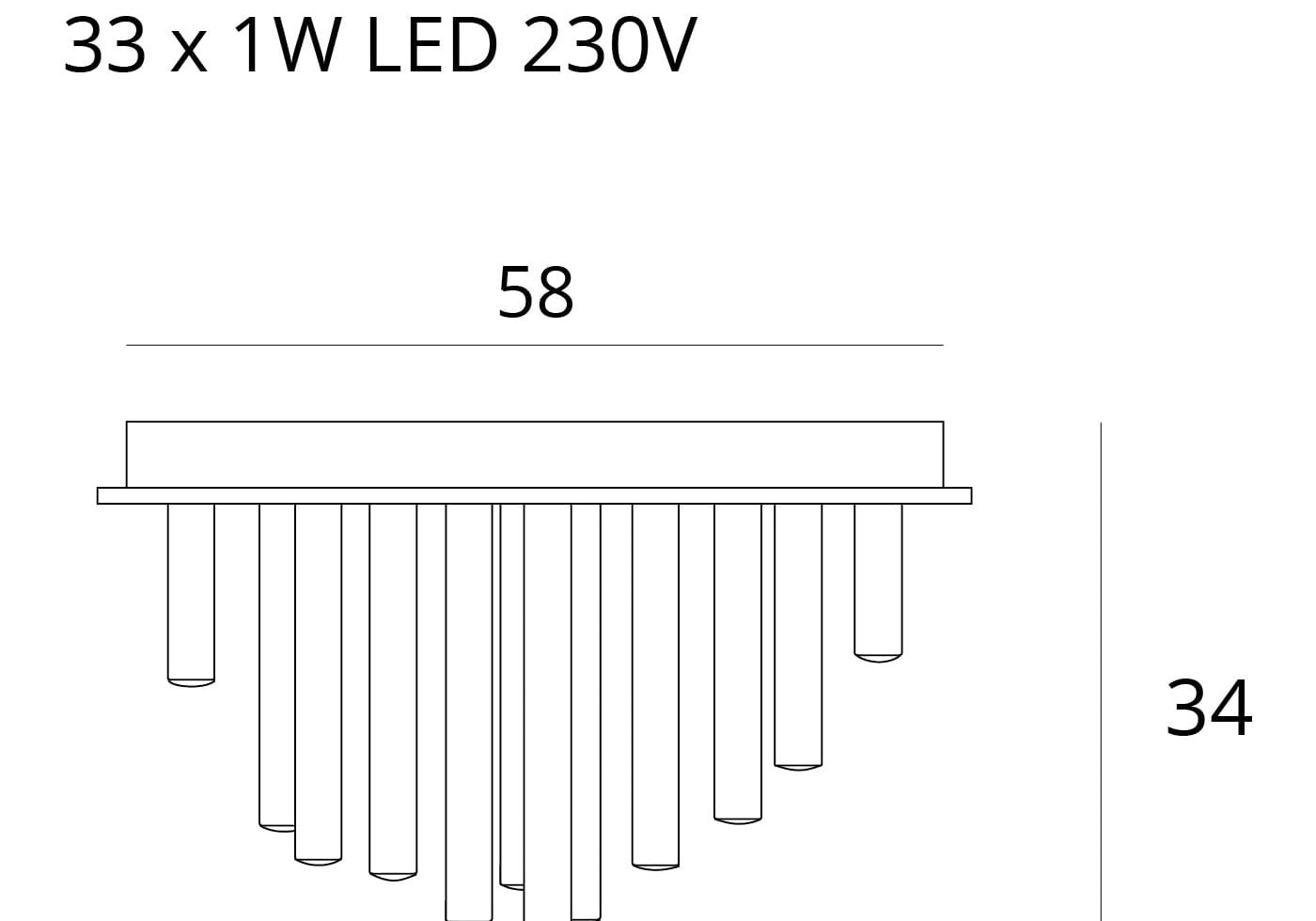 LAMPA PLAFON ORGANIC ZŁOTY OD MAXLIGHT C0188D