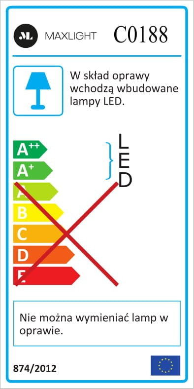 LAMPA PLAFON ORGANIC ZŁOTY OD MAXLIGHT C0188D