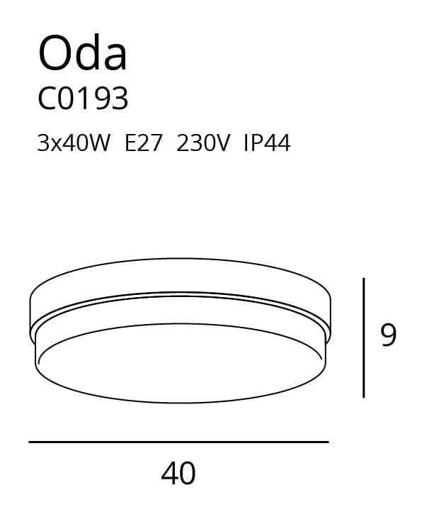 LAMPA PLAFON ODA BIAŁY OD MAXLIGHT C0193