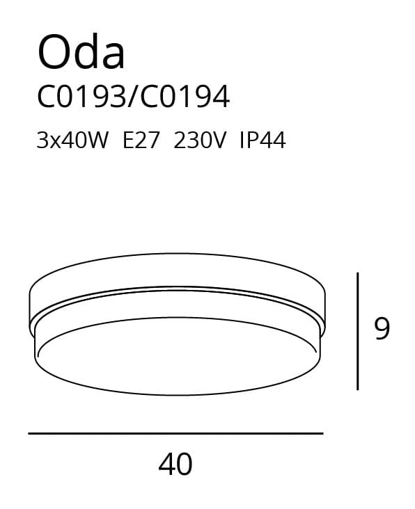 LAMPA PLAFON ODA CZARNY OD MAXLIGHT C0194