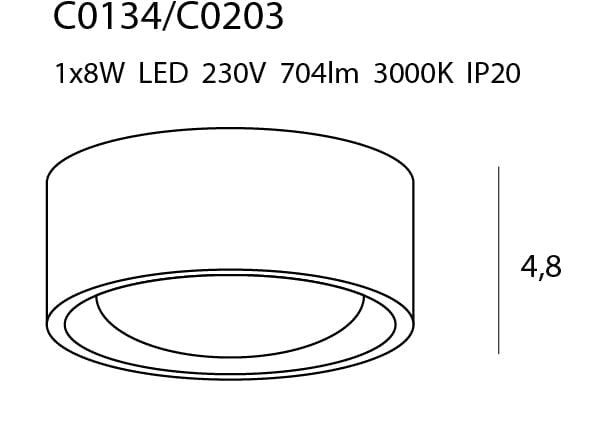 LAMPA PLAFON KODAK CZARNY OD MAXLIGHT C0203