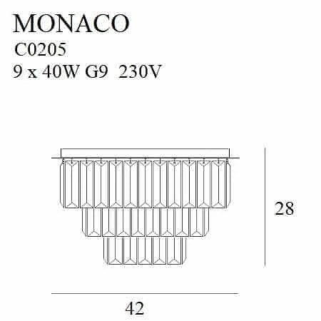 LAMPA PLAFON MONACO ZŁOTY OD MAXLIGHT C0205