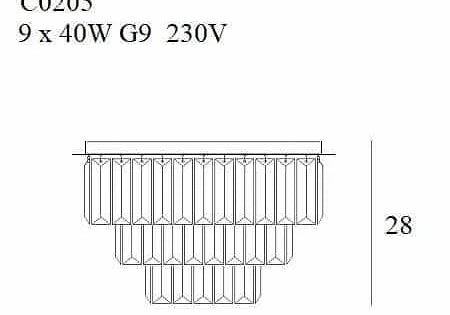 LAMPA PLAFON MONACO ZŁOTY OD MAXLIGHT C0205