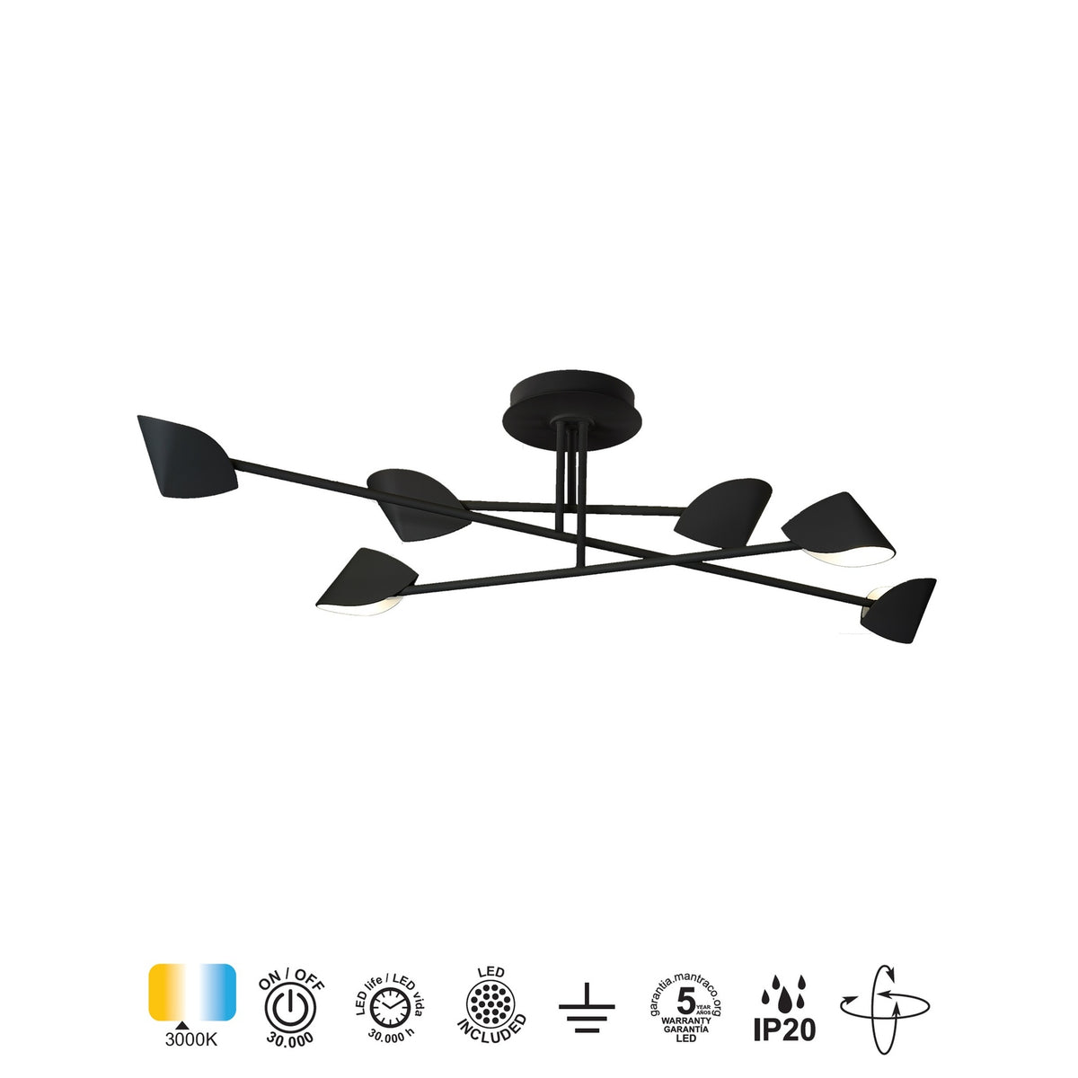 LAMPA SUFITOWA CAPUCCINA OD MANTRA 7580