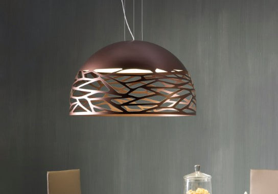 LAMPA WISZĄCA KELLY MEDIUM DOME BRĄZOWY od LODES