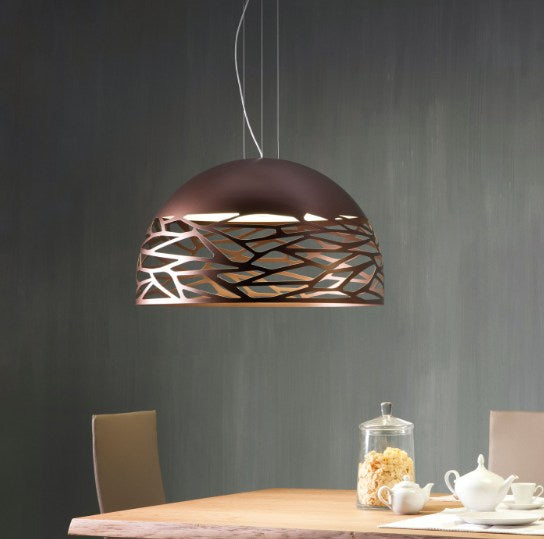 LAMPA WISZĄCA KELLY MEDIUM DOME BRĄZOWY od LODES